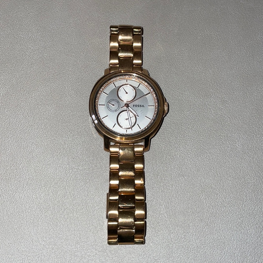 Fossil watch rose gold
